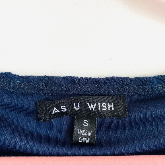 💕 Blue Knit Long Sleeves MIDI Dress SZ S - Picture 14 of 15